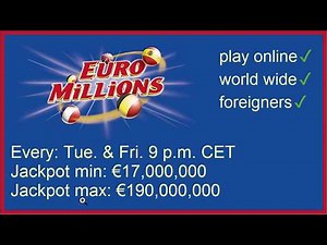 How to play EuroMillions Lotto online from abroad. (International Lottery Jackpots Online)