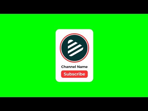YouTube Subscribe Button Animation Green Screen | Design #1