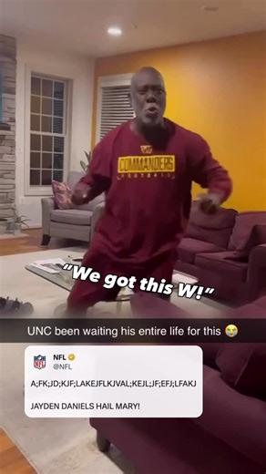 SportsCenter on Instagram: "Unc was HYPED after the Jayden Daniels Hail Mary  Watch Bears-Commanders at 8 PM ET on ABC and the ESPN App. (via @nfl, @averyricee_)"