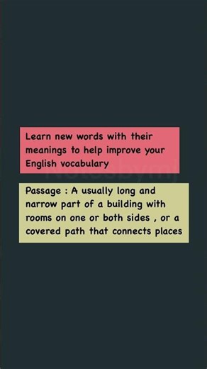 What is a "Passage"? 🤔 Quick English Vocab Lesson