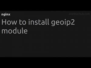 How to install geoip2 module
