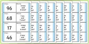 Number Words Loop Cards