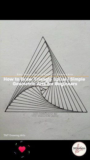 How to Draw Triangle Spiral for Beginners
