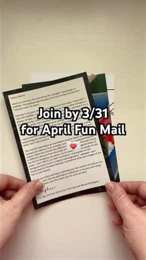 This is March Fun Mail 🍣 each month features food, because we could all use a little treat!
