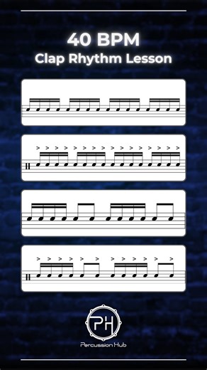 Clap Your Way to Perfect Rhythm! | 40 BPM Music Timing Lesson for All Levels Slow tempo = strong rhythm! 🕒 Learn to clap on beat at 40 BPM with this fun music drill. 🎵 Ready to master rhythm from the ground up? This 40 BPM clapping exercise is perfect for beginners, music students, and teachers who want to build timing and counting skills step by step. 🧠💪 👂 Follow the metronome, watch the notation, and clap along to lock in your groove! 🎯 Whether you're learning drums, piano, or just want 