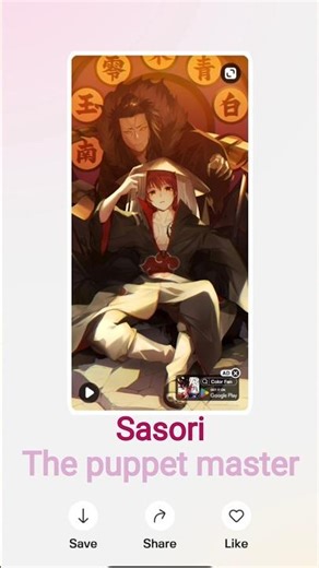 The puppet master 💯🥺 sasori colour part (63) #viral #shortvideos #sasori