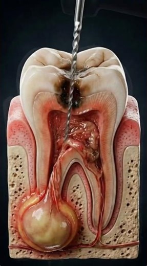 Saving a tooth from extraction! 🦷Here is the full sequence of a Root Canal treatment #anatomy
