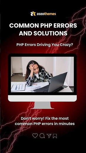 ⚠️ Common PHP Errors & Solutions – Quick Guide