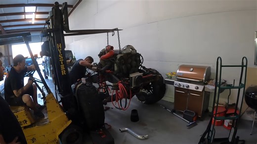 Pulling an 800HP Cummins from a Wreck