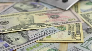 Approximation of the business accessories on your desktop. Stock Video