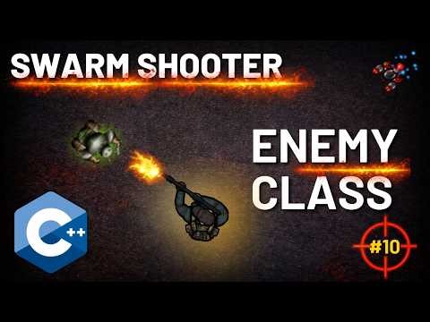 Enemies Chasing the Player - C++ Swarm Shooter with Raylib (no Engine) (#10)