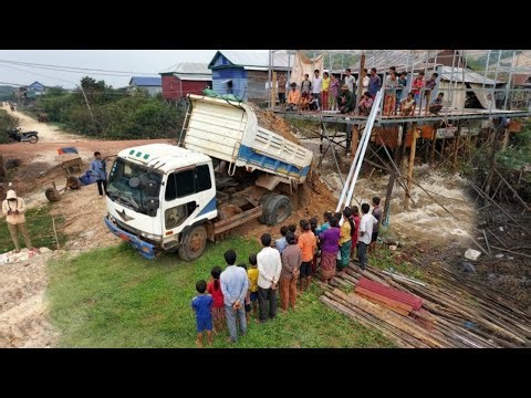 Amazing-Quickly Complete New Project!! Skill Technique Pushing & Loading Soil to The Ground Poor Hou