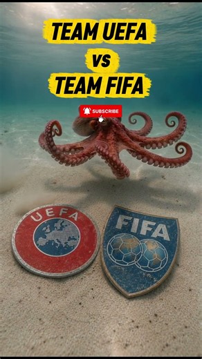 🐙⚽ UEFA vs FIFA: Who Wins? 🐙⚽ #footballwars #octopus #viral