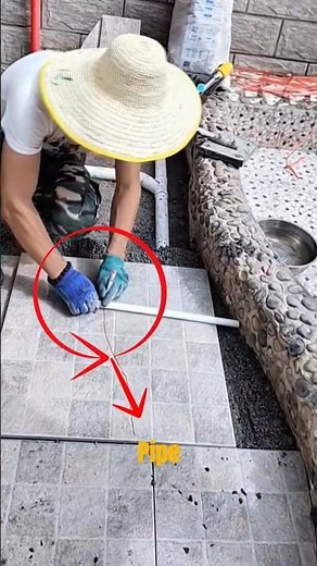 Pro Tile Cutting Hack Using PVC Guide | Perfect Ceramic Tile Installation Technique.