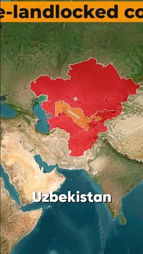 The Only 2 Countries Completely Trapped by Land #geography #shorts