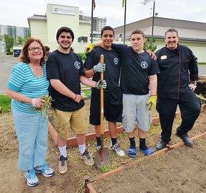 Spring Hills Cherry Hill Residents & Students from the Cherry Hill Alternative School begin the Spring Hills Community Garden