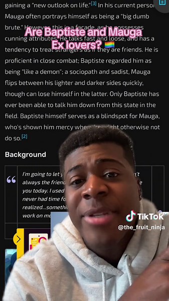 Is mauga gay? And ex lovers with baptiste?? #greenscreen #overwatch #lgbt #gay #gaycommunity #baptiste #mauga