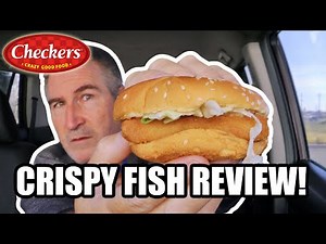 WHAT'S THAT FUNK?? 😮 Checker's Crispy Fish Sandwich Review 🐟