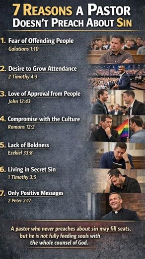 “7 Reasons Pastors Refuse To Preach About Sin” - GALATIONS 1:10