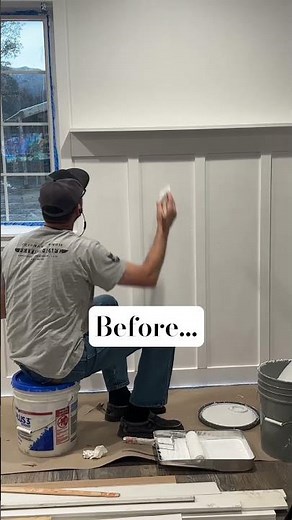 Board and Batten wall in kitchen! #diy #homedecor