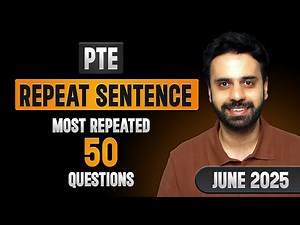 PTE Speaking Repeat Sentence | Real Exam Predictions June 2025 | VLE