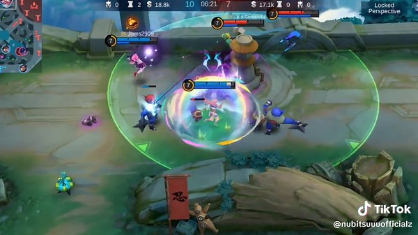 Kagura y su paraguas en Mobile Legends X Naruto