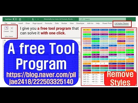 Excel Tool Cleaner of too many different cell formats