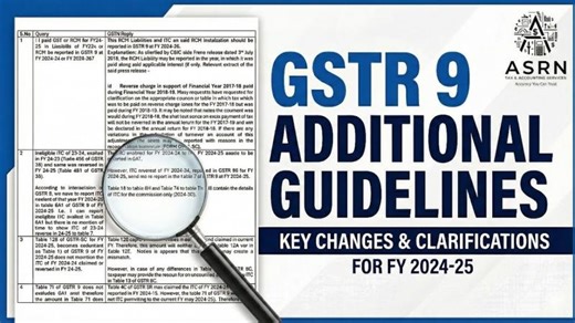 CBIC Guidelines for GSTR-9 FY 2024-25 Compliance | Alok Singh posted on the topic | LinkedIn
