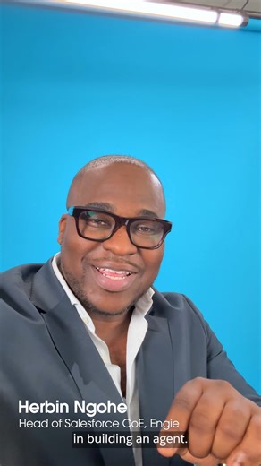2K views · 12 reactions | Your customer service cheat code: 3 minutes with Agentforce. Watch Engie's Herbin Ngohe build an AI agent that turns unstructured billing data into instant answers. Game over, callbacks. Can you build one faster? Try the #BuiltWithAgentforce Quest: https://sforce.co/3V8PqsN | Salesforce | Facebook