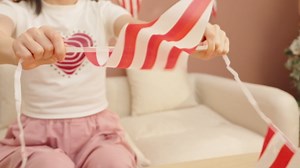 Tatuo 200 Feet Solid Pennant Banners Flags String Triangle Hanging DIY Bunting Flags Party Decorations for Grand Opening Party Banners for Kids Birthday, Shops (Red)