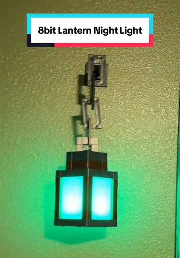 My kids about lost their minds when I installed this mine craft styled lantern night light! #nightlight #gamingdecor #8bit #kidsroom #tiktokshopjumpstartsale