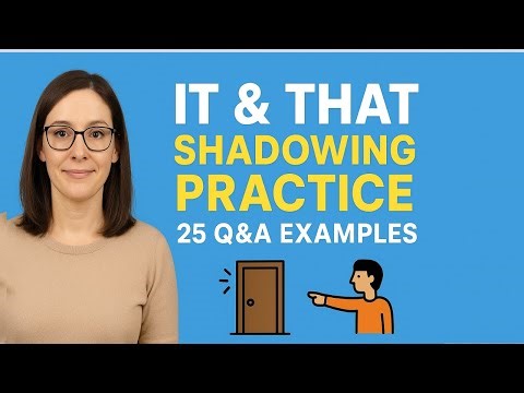 Shadowing English Conversation | It vs That for Beginners