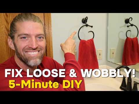 How to Fix a LOOSE & WOBBLY Towel or Toilet Paper Holder (5-minute DIY Repair!)