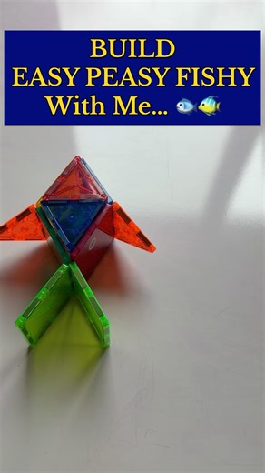 Cute Magnetic Tile Fish Build 🐠🐟 #asmr #fish #fyp #kidsactivities #creativelearning #asmrsounds