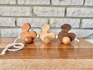 Wooden Duck Pull Toy: Handmade. Waddling Duckies. - Etsy