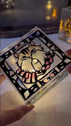 [Seria x Resin] Paper-cut stained glass style small box #handmade #stainedglass #papercut