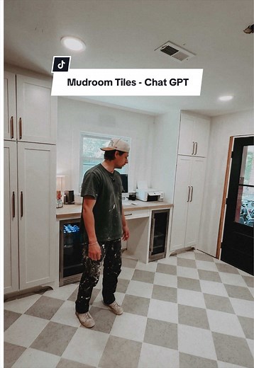 ChatGPT Guides Tiled Mudroom Makeover