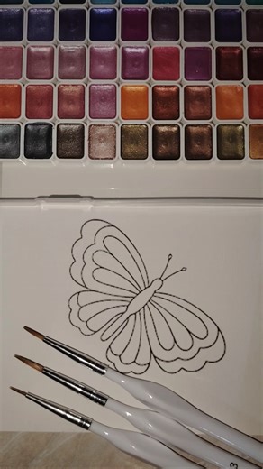 Look at this 👀 | How to color a butterfly with watercolors 🦋 #colortheory #watercolor #art