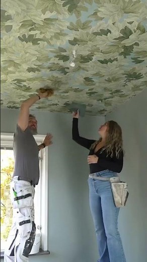 How to Apply Wallpaper on Your Ceiling | DIY Room Makeover #everwallpaper