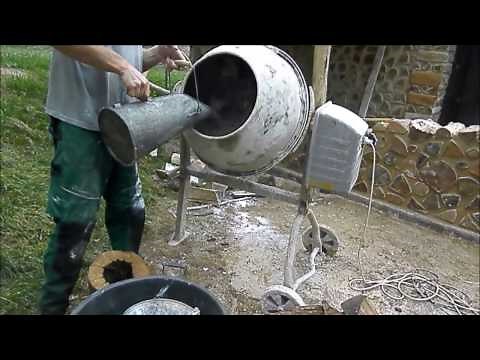 Mixing mortar for cordwood construction