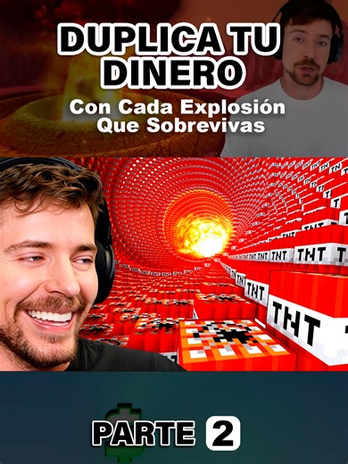 Duplica Tu Dinero Con Cada Explosión Que Sobrevivas Parte 2 #Minecraft #mrbeast #Gaming #unitedstates #youtubers