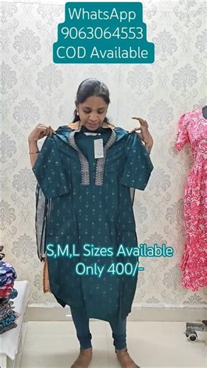 Straight Cut Kurtis || S-L Sizes || To order WhatsApp @ 9063064553