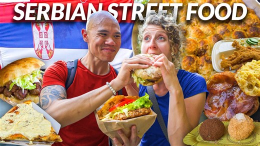 HUGE Serbian Street Food Tour in Belgrade, Serbia
