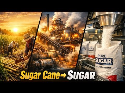 How Sugar Is Made | Complete Sugar Cane Factory Process (Step by Step)