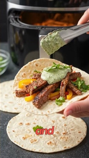 🔥 Air Fryer Beef Fajitas in Minutes! 🌮🥩