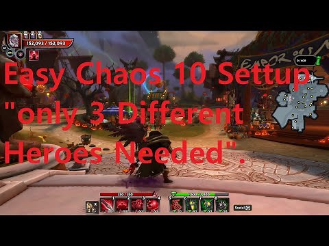Dungeon Defenders 2: Easy 3 Hero Settup Chaos 10 AFK.