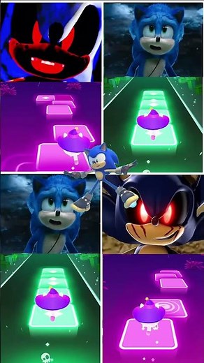 Sonic Exe 🆚 Super Amy Rose 🆚 Sonic Girl X Dance Song Tiles Hop EDM Rush #sonic3 #tileshop