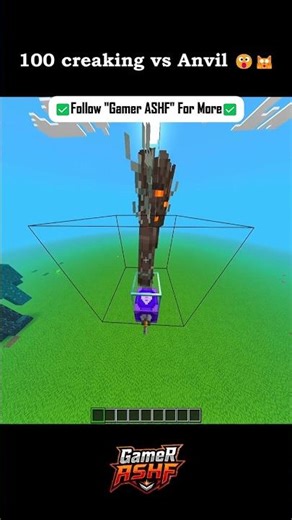 100 Creaking vs Anvil 😮 #minecraft #shorts