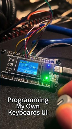Custom keyboard UI #keyboard #microcontroller #uidesign #embedded #computer #y2k #windows #diy