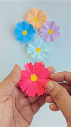 How to Make an Easy Paper Cosmos Flower 🌸 | DIY Paper Craft #Shorts